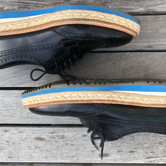 Prada espadrille Oxford brogue flatform shoes - Picture 2 of 4
